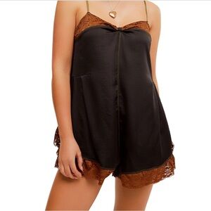 FREE PEOPLE INTIMATELY FIRST DATE ROMPER in Black Combo NWT sz S, M